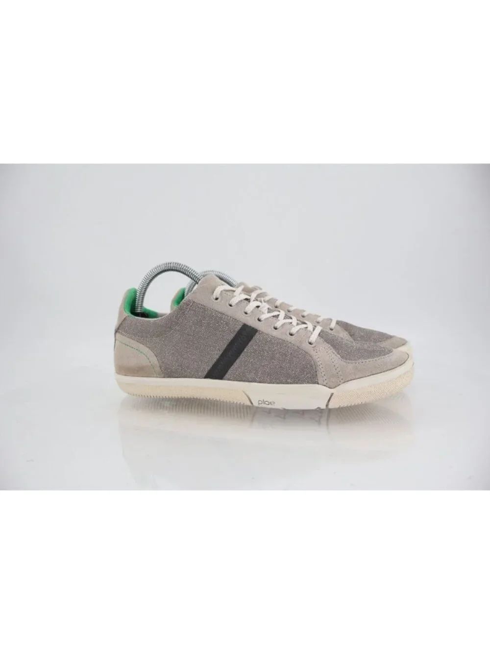 Plae Men's Prospect Sneaker Size 8 Beige Grey Fabric Lace Up Athletic Shoes
